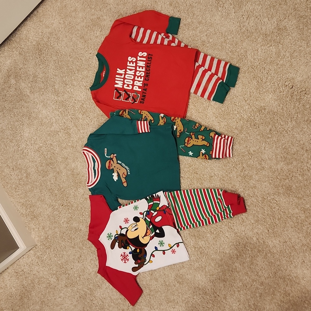 Christmas pajamas, toddler 12-18 months